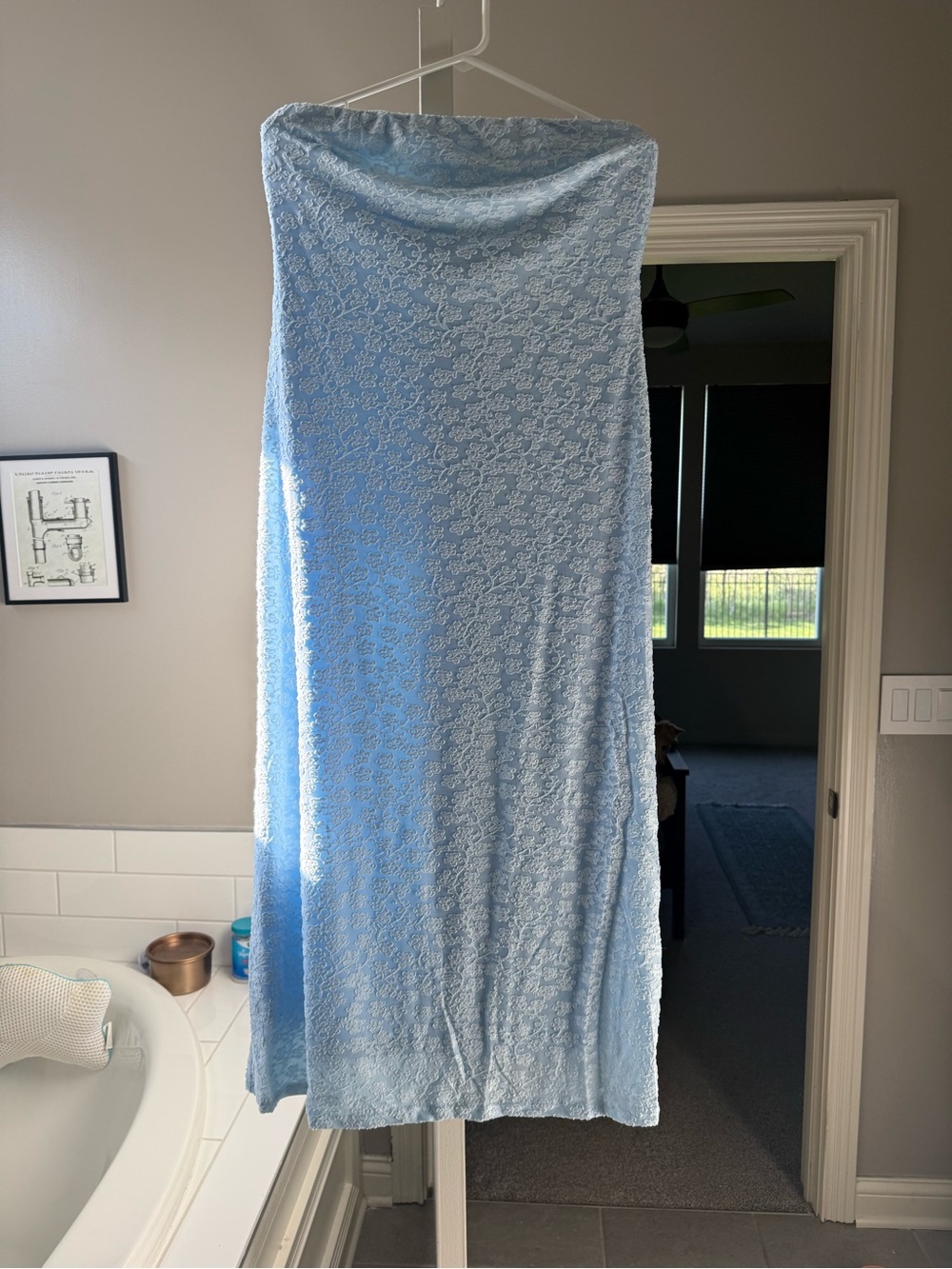 Hello Molly Powder Blue Lace Maxi Skirt
